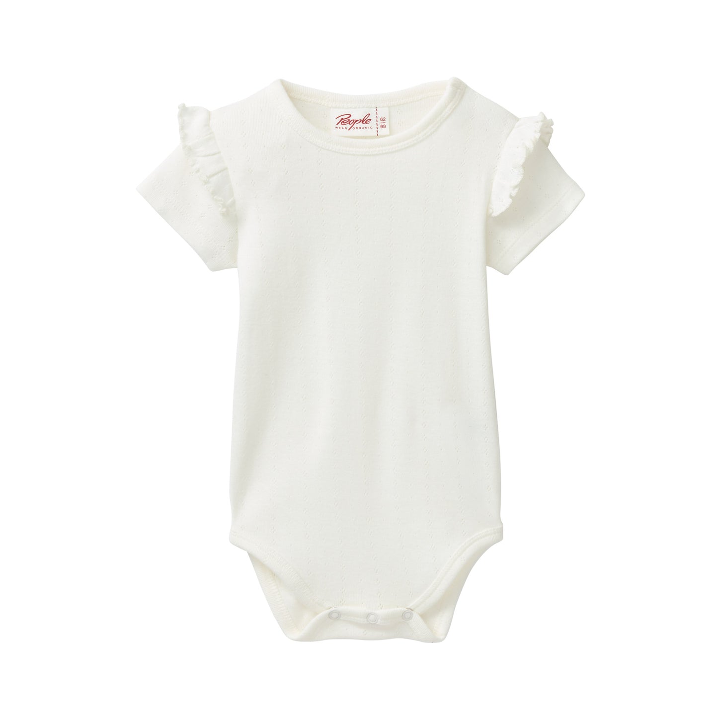 People wear organic kurzarm Body weiß Rüschen