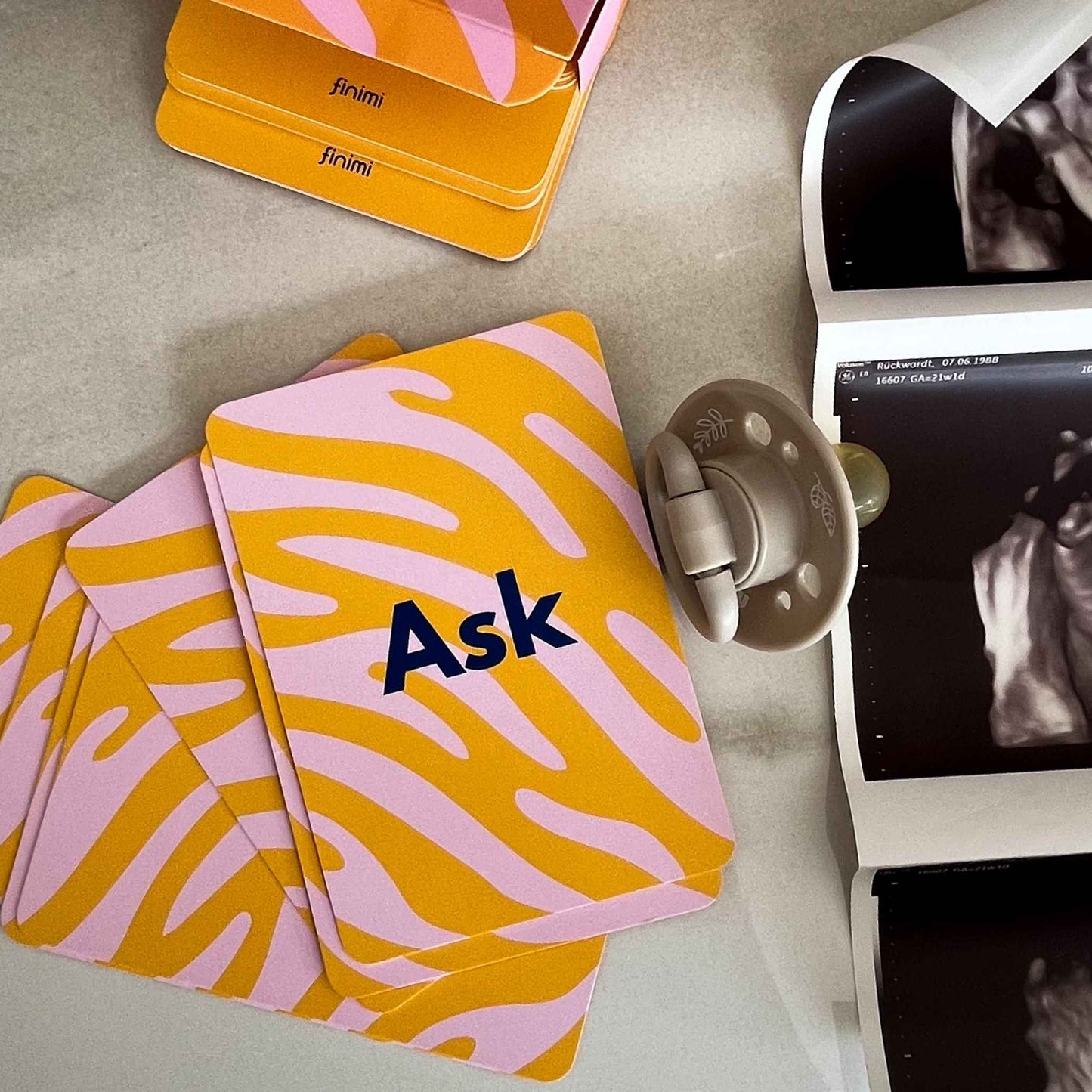Ask & Task Karten zur Geburt