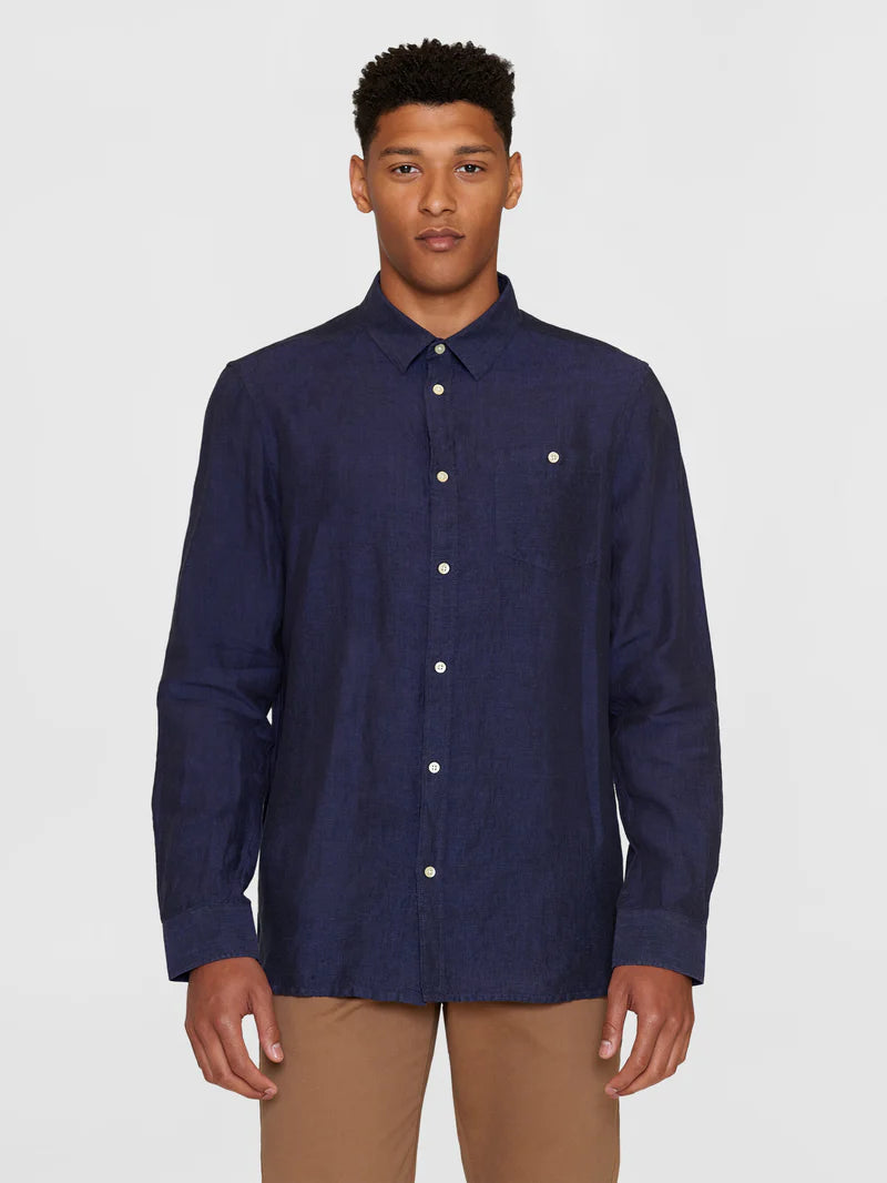KnowledgeCotton Hemd Regular Linen