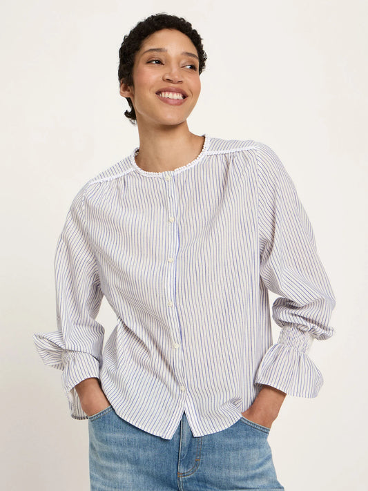 Lanius Bluse mit Spitze (GOTS)