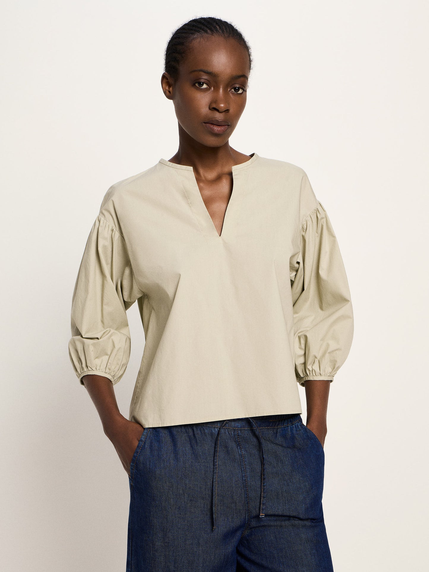 Lanius Bluse mit Kräuseln