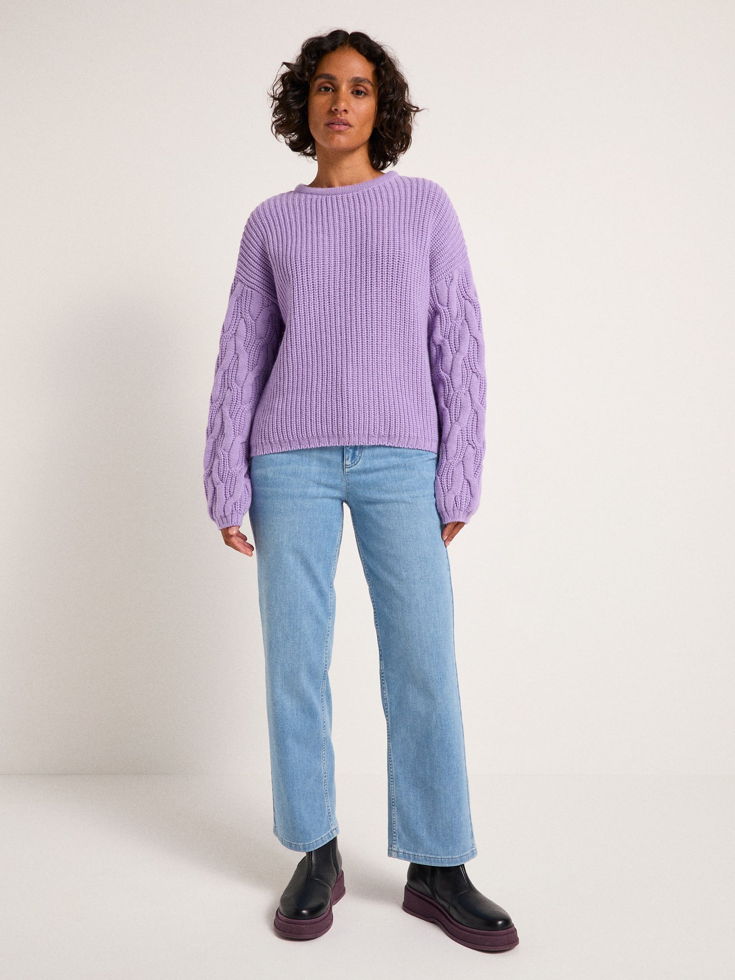 Lanius Pullover mit Zopfmuster
