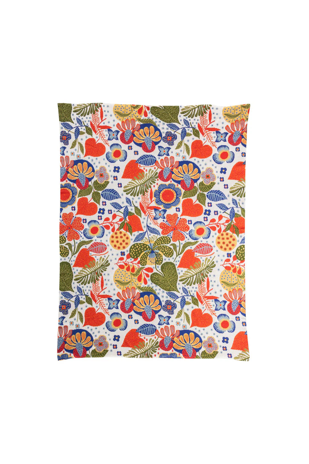 Tranquillo Strickdecke Flower Bio-Baumwolle