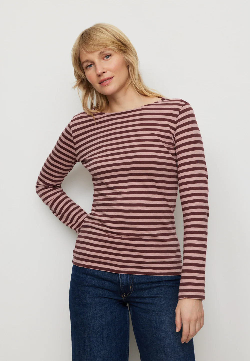 Recolution Longsleeve Iris Stripes aus Bio-Baumwolle