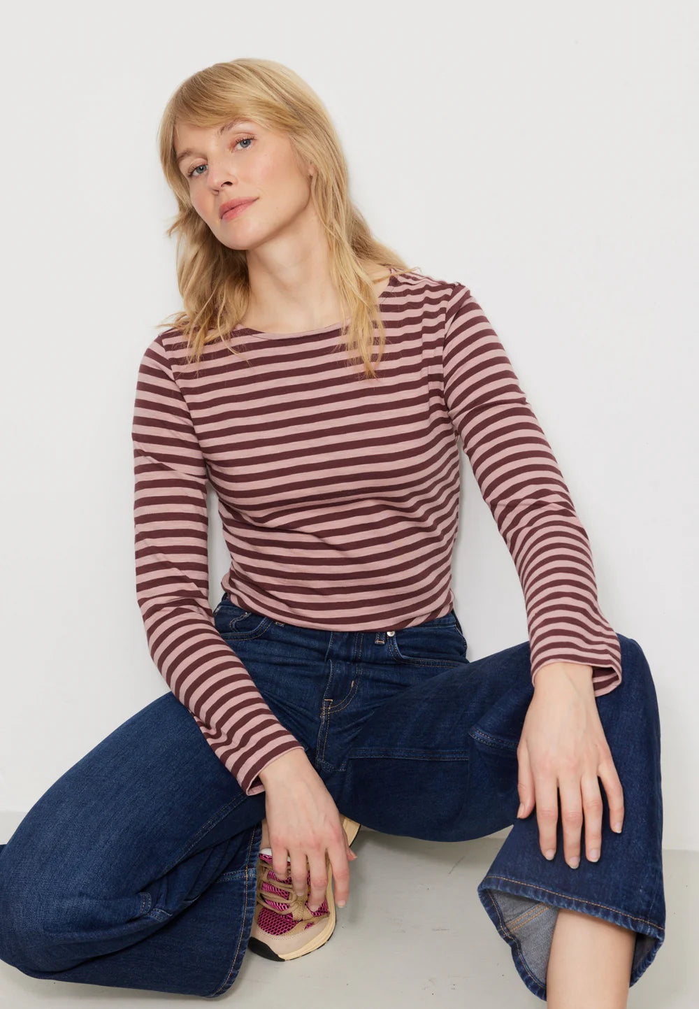 Recolution Longsleeve Iris Stripes aus Bio-Baumwolle
