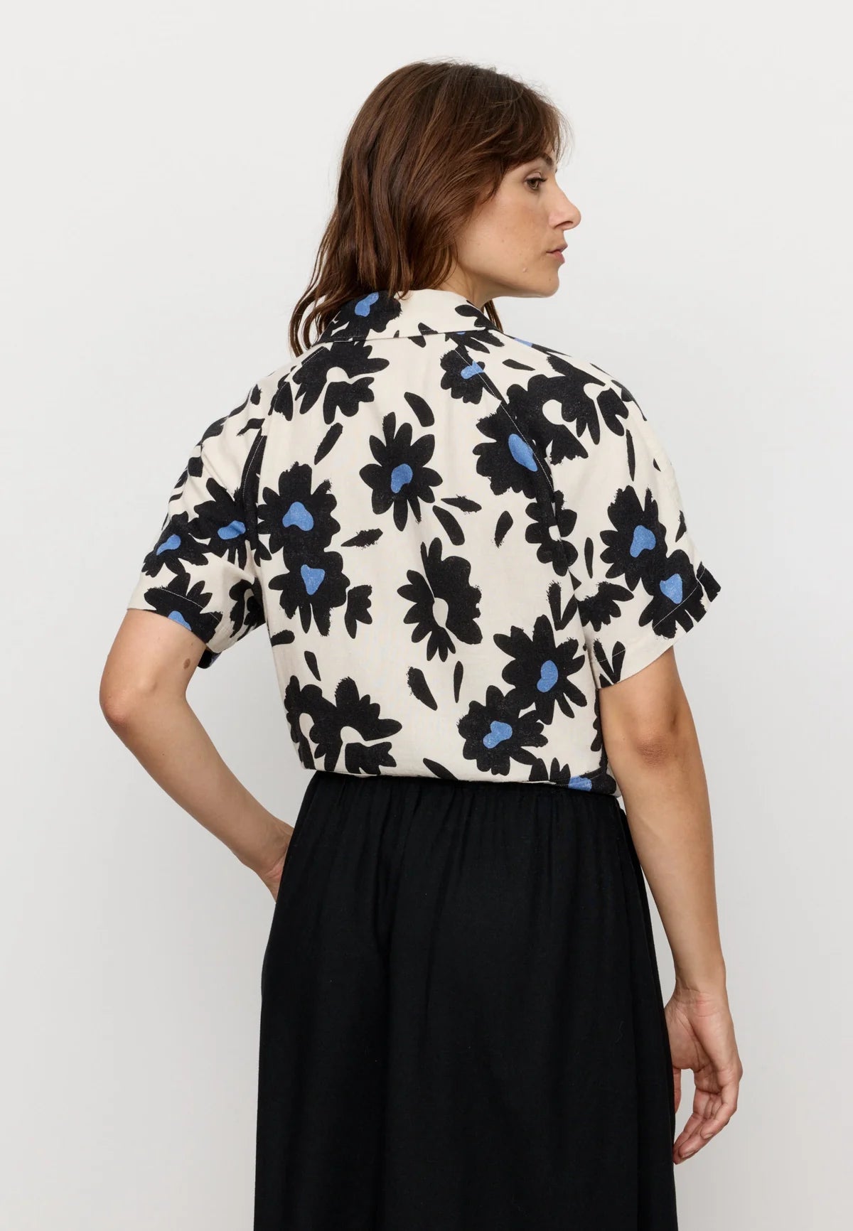 Recolution Bluse Ocra Bloom Viskose/Leinen Mix