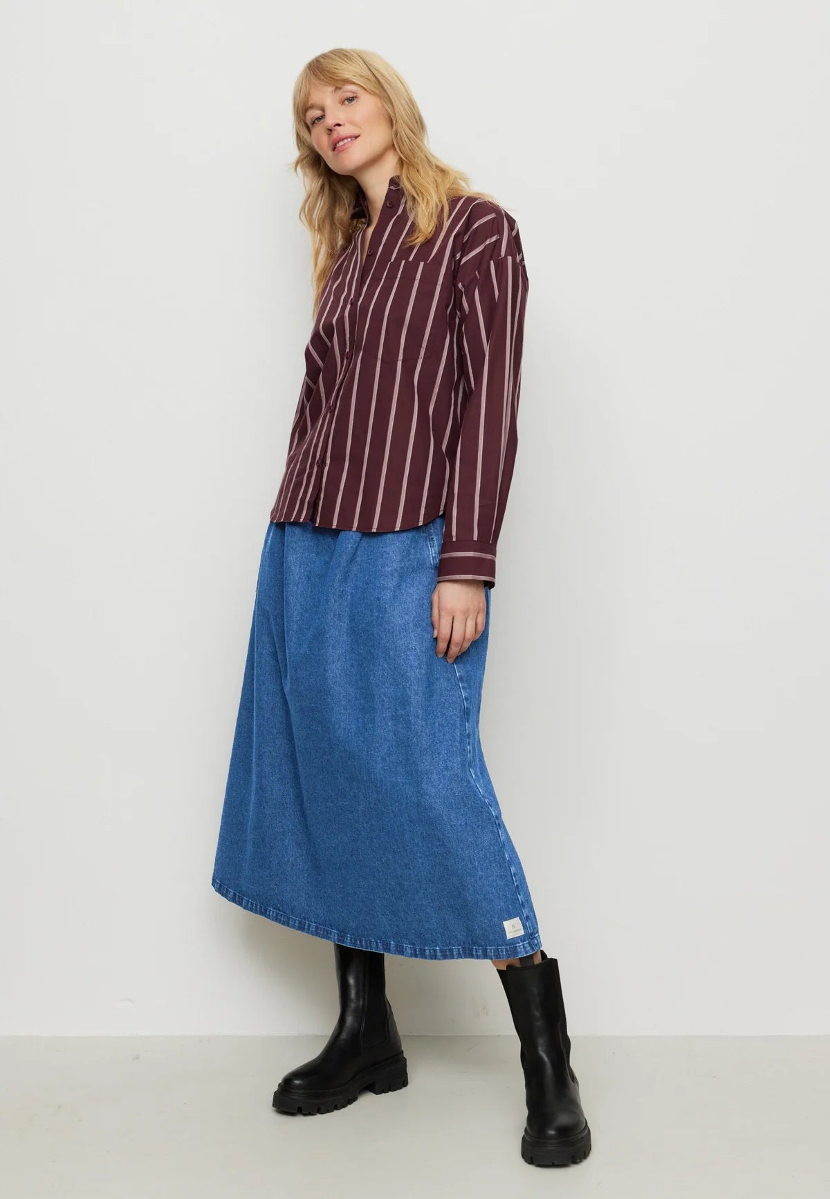 Recolution Bluse Forsynthia Stripes aus Bio-Baumwolle