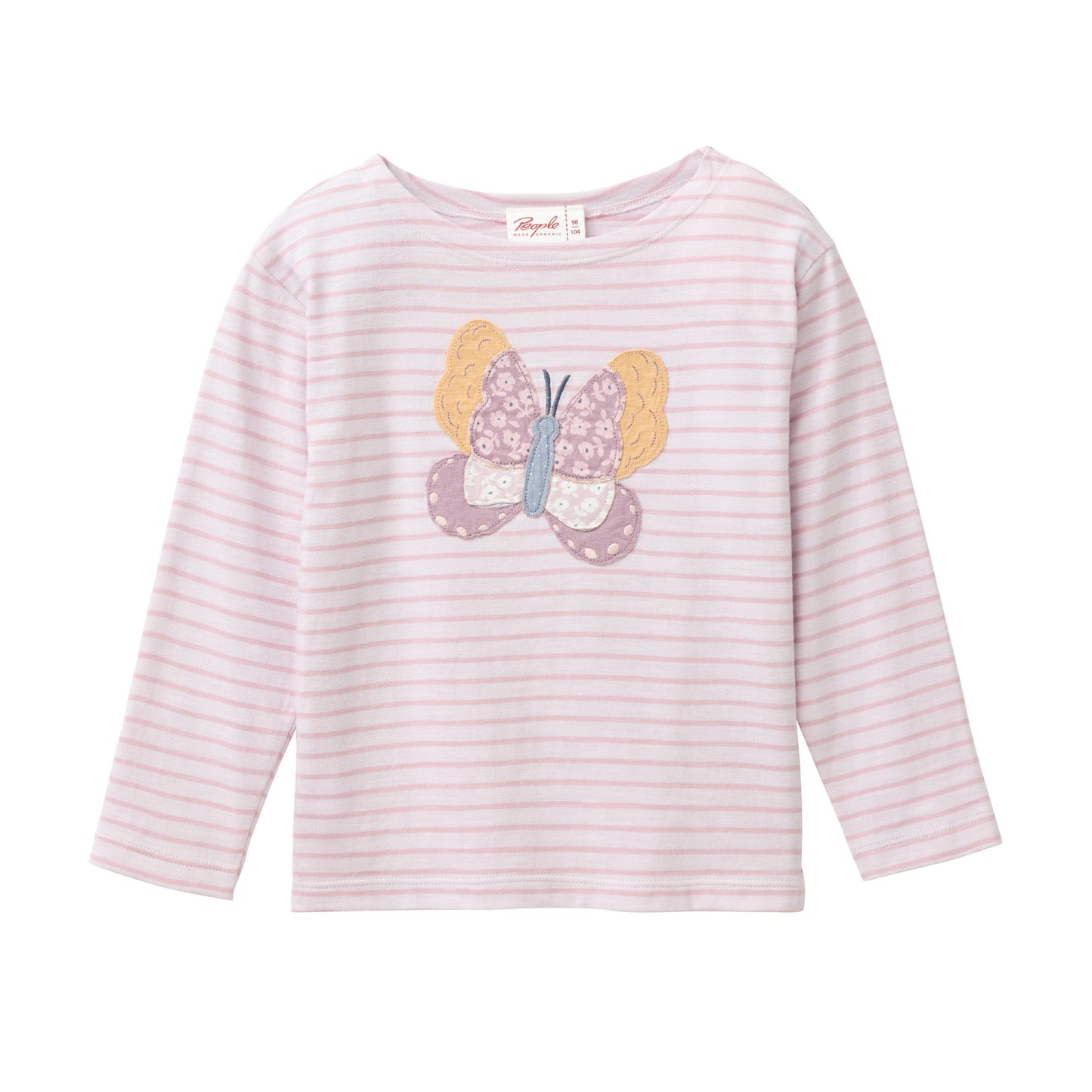 People Wear Organic Langarm Shirt Schmetterling rosa