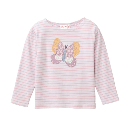 People Wear Organic Langarm Shirt Schmetterling rosa