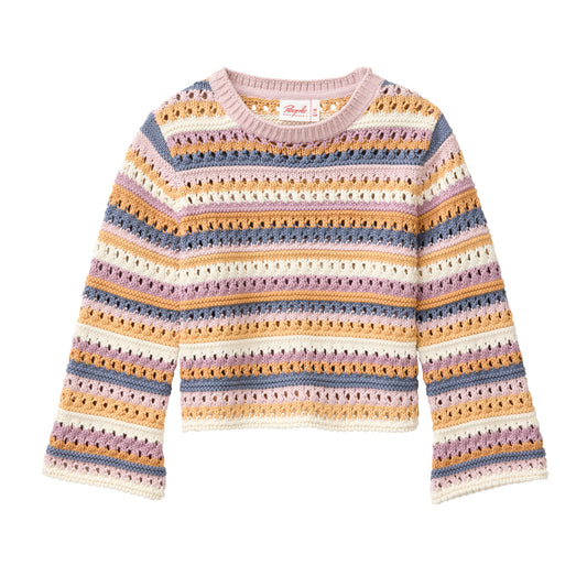People wear organic Pullover Grobstrick bunt