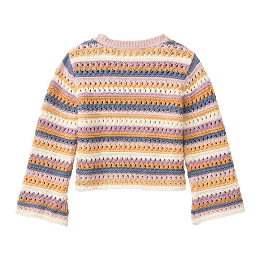 People wear organic Pullover Grobstrick bunt