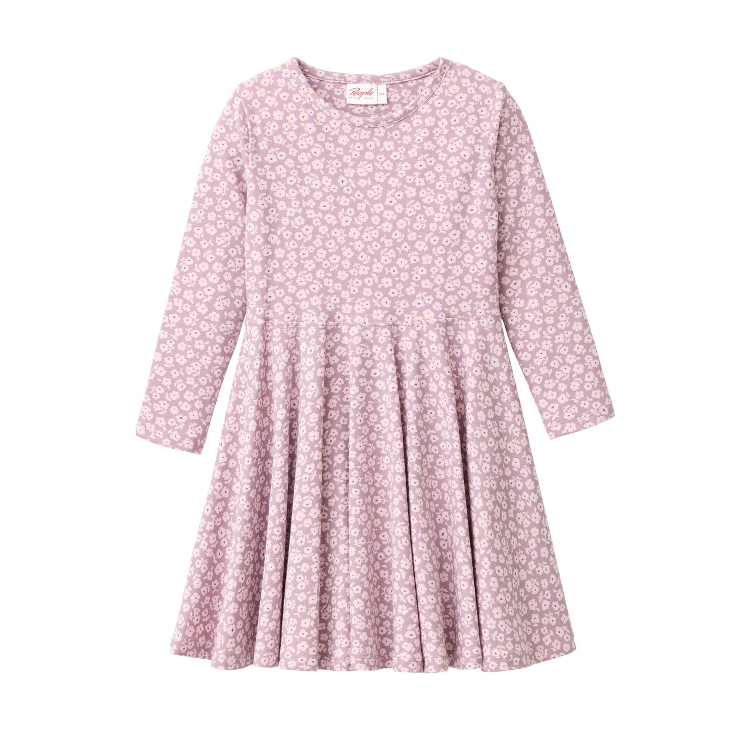 People wear organic langarm Kleid rosa Blumen