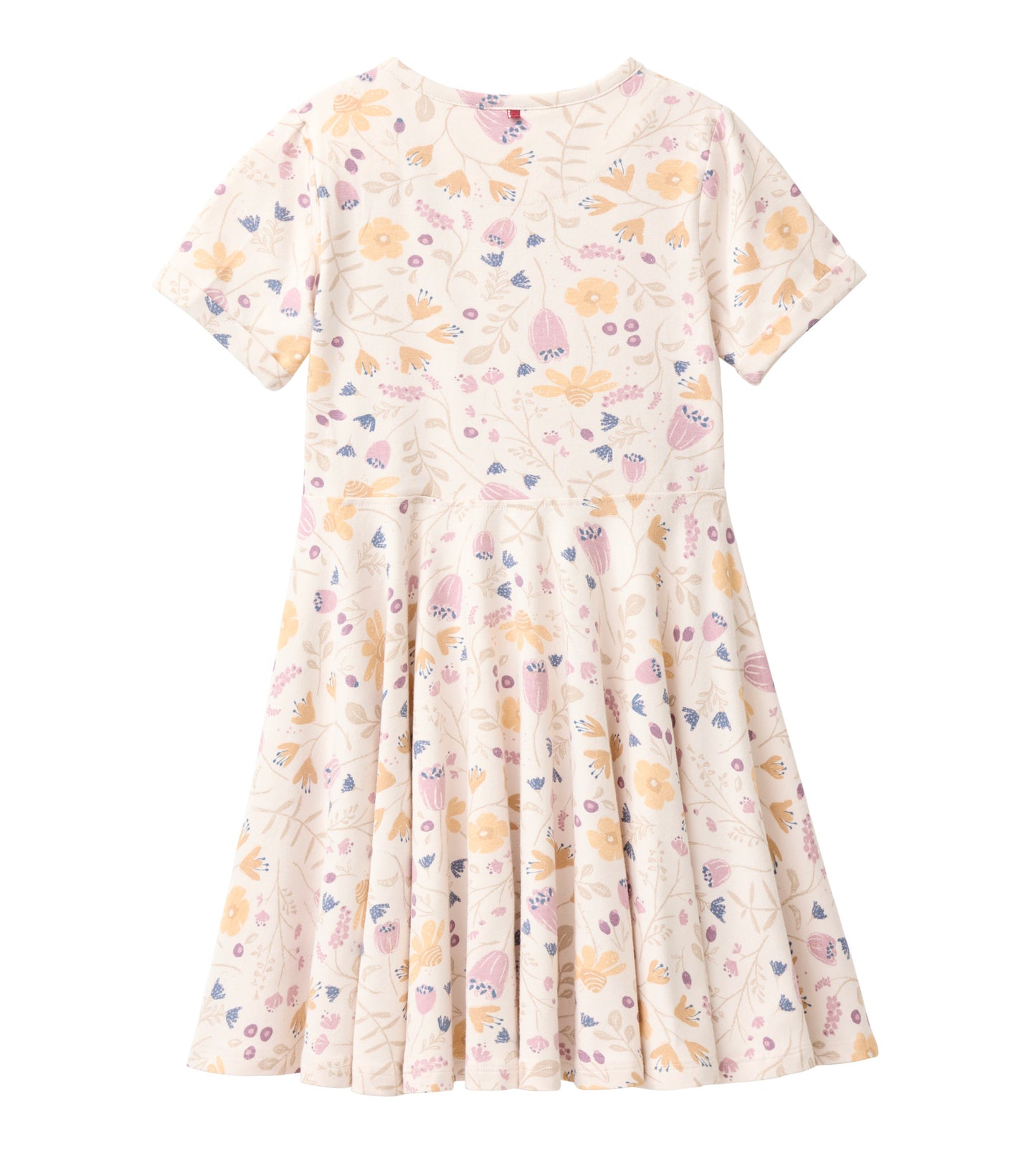 People wear organic kurzarm Kleid beige Blumen