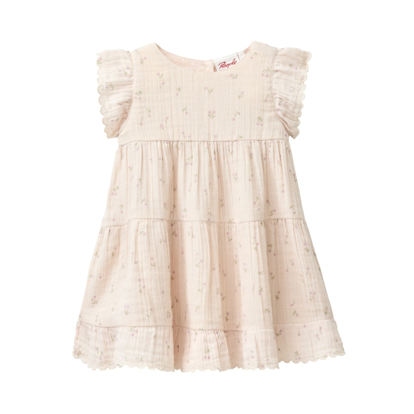 People wear organic Musselin Kleid natur Kirschen