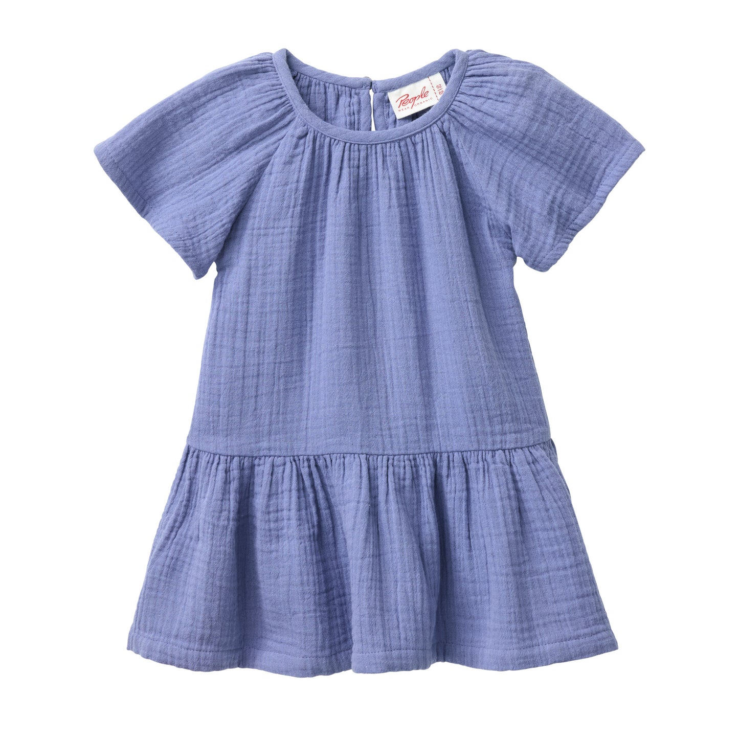 People Wear Organic Musselin Kleid atlantik
