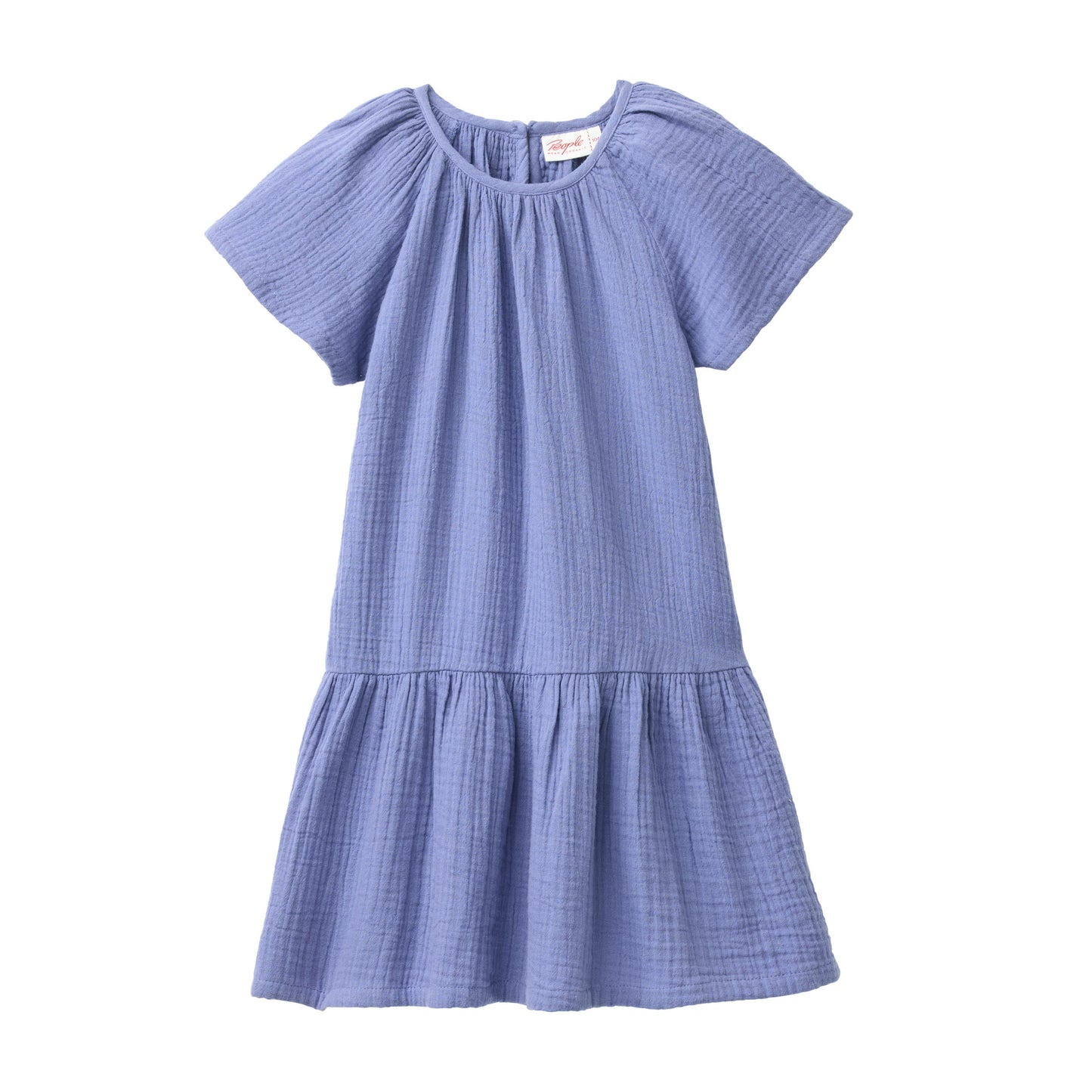 People Wear Organic Musselin Kleid atlantik