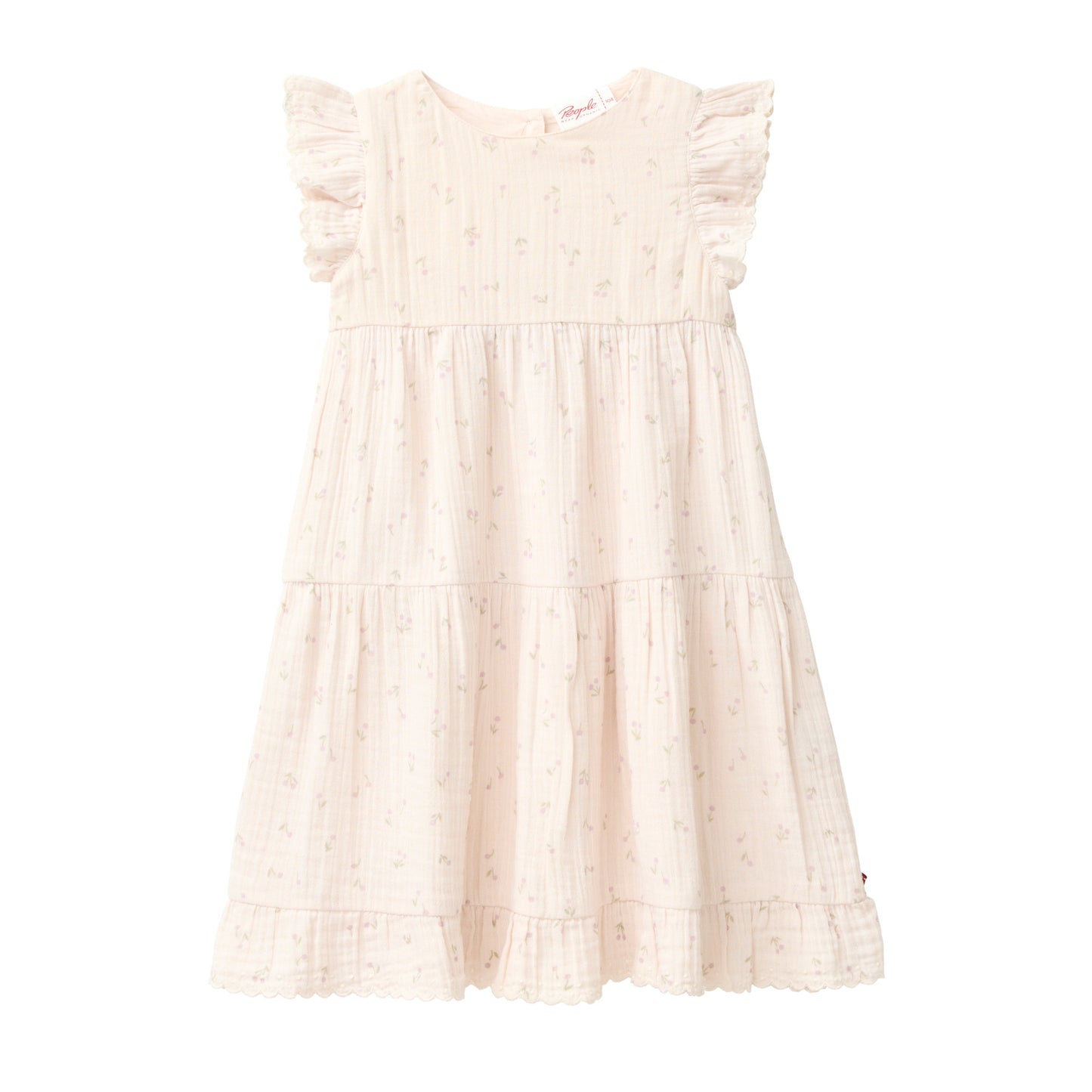 People wear organic Musselin Kleid natur Kirschen