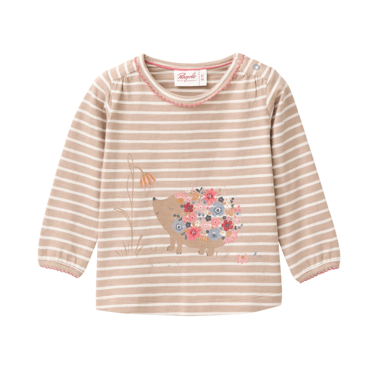 People wear organic langarm Shirt Blumen Igel Bio-Baumwolle