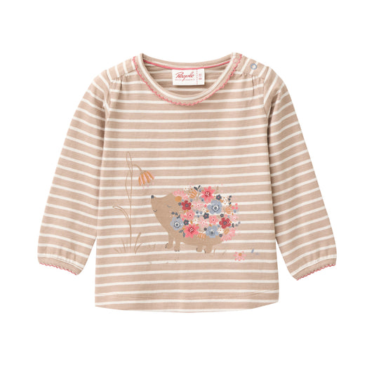 People wear organic langarm Shirt Blumen Igel Bio-Baumwolle