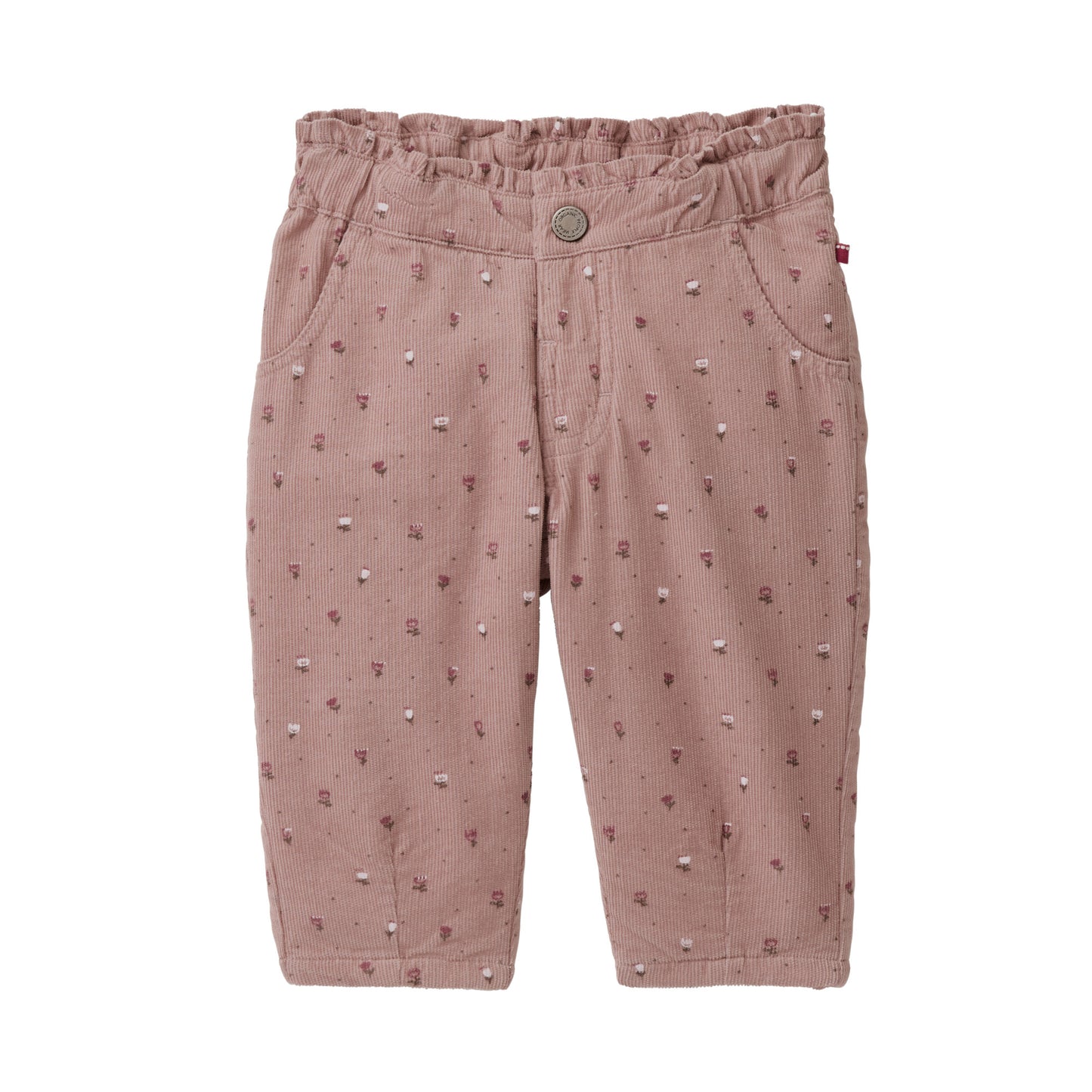 People wear organic Feinkord Hose Blümchen Bio-Baumwolle