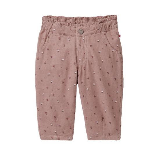 People wear organic Feinkord Hose Blümchen Bio-Baumwolle