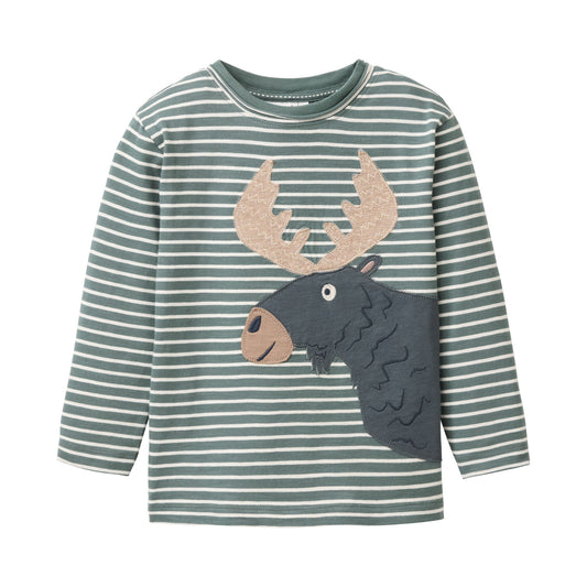 People wear organic langarm Shirt Elch Bio-Baumwolle