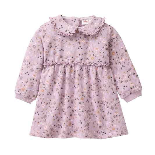 People wear organic langarm Kleid Blumen violett