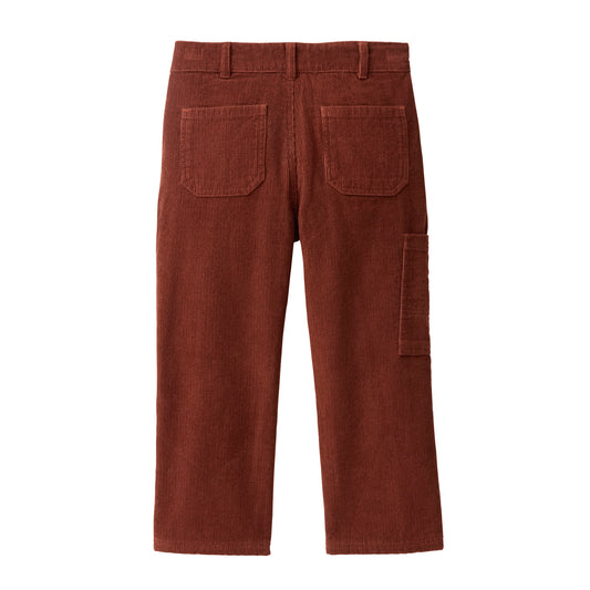 People wear organic Kord Hose mahagoni