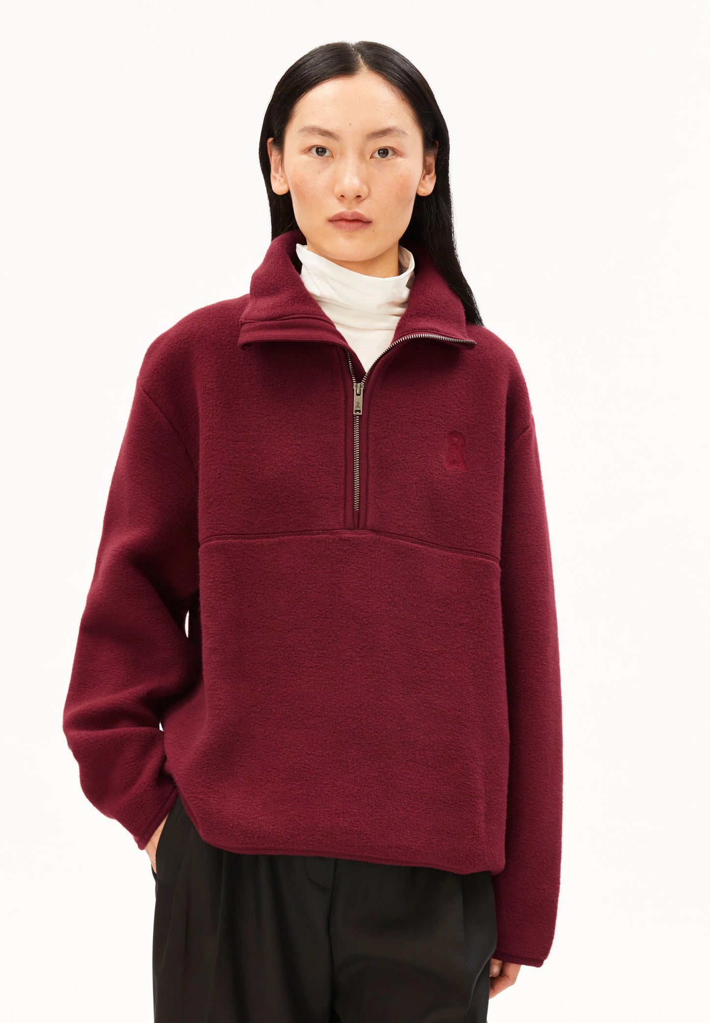 Armedangels Sweater Haarleenaa Baumwoll-Fleece