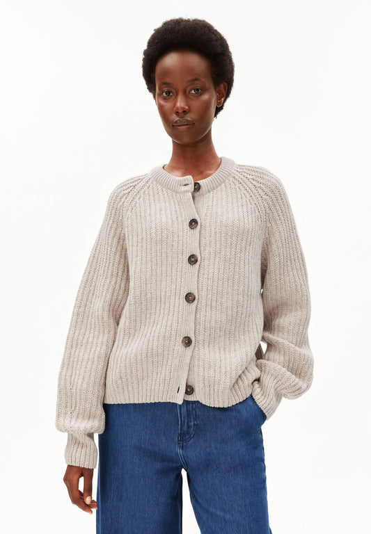 Armedangels Rippstrick Cardigan aus Bio-Wolle und Bio-Baumwolle