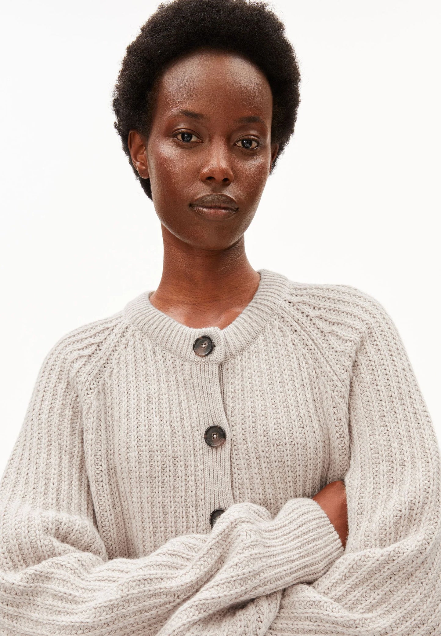 Armedangels Rippstrick Cardigan aus Bio-Wolle und Bio-Baumwolle