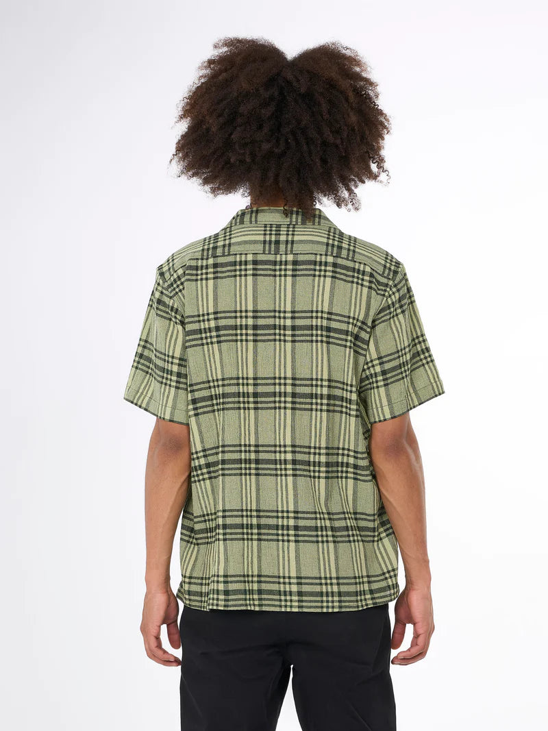 KnowledgeCotton Apparel Boxed fit short sleeved checkered light shirt
