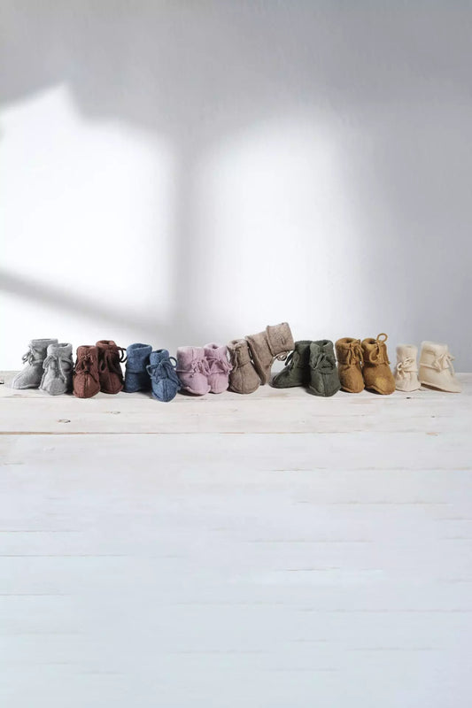 Engel Baby-Schühchen mit Bändel und Flocknähten