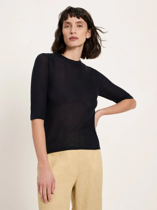 Lanius Stehkragenshirt aus Tencel