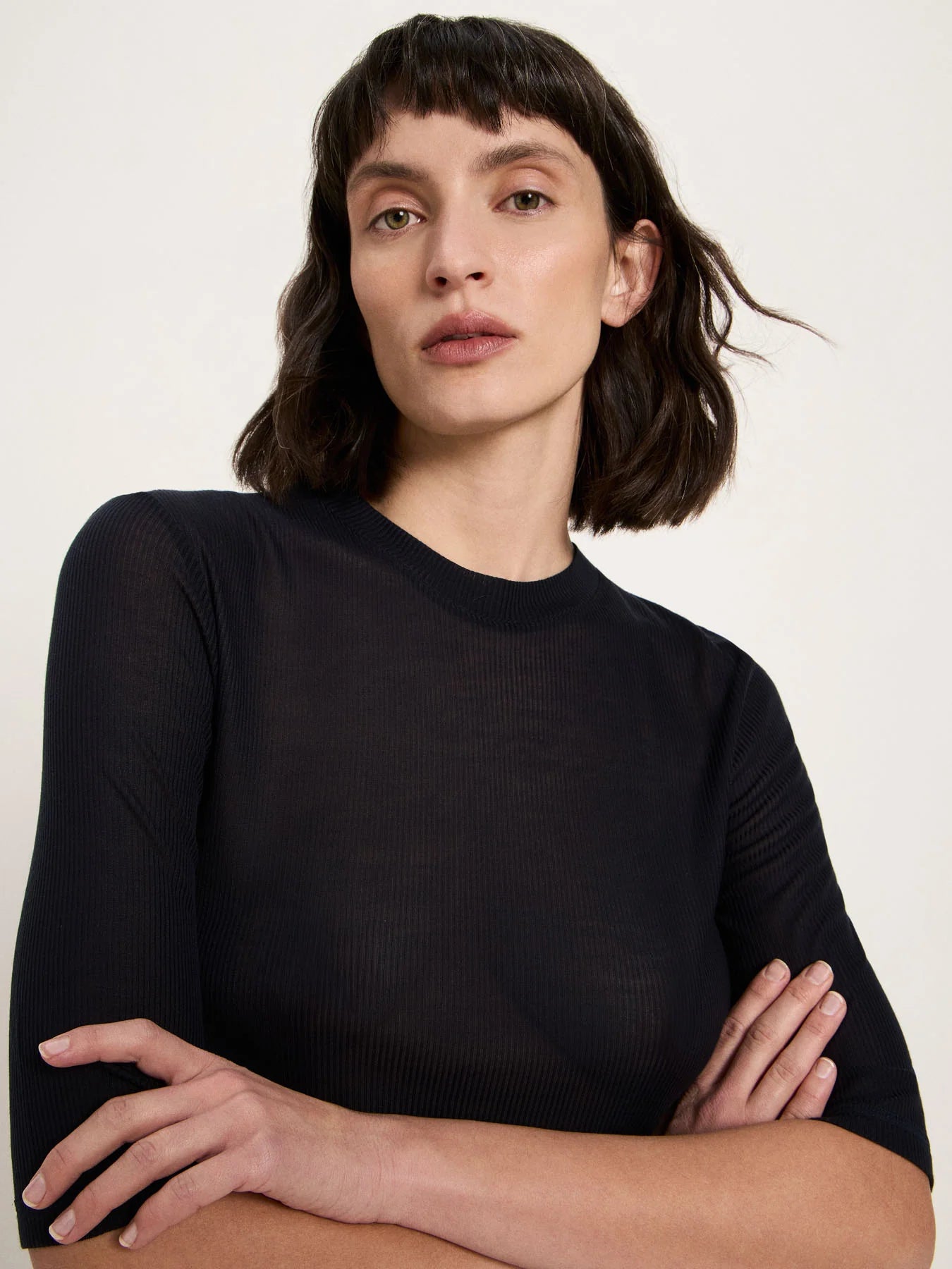 Lanius Stehkragenshirt aus Tencel