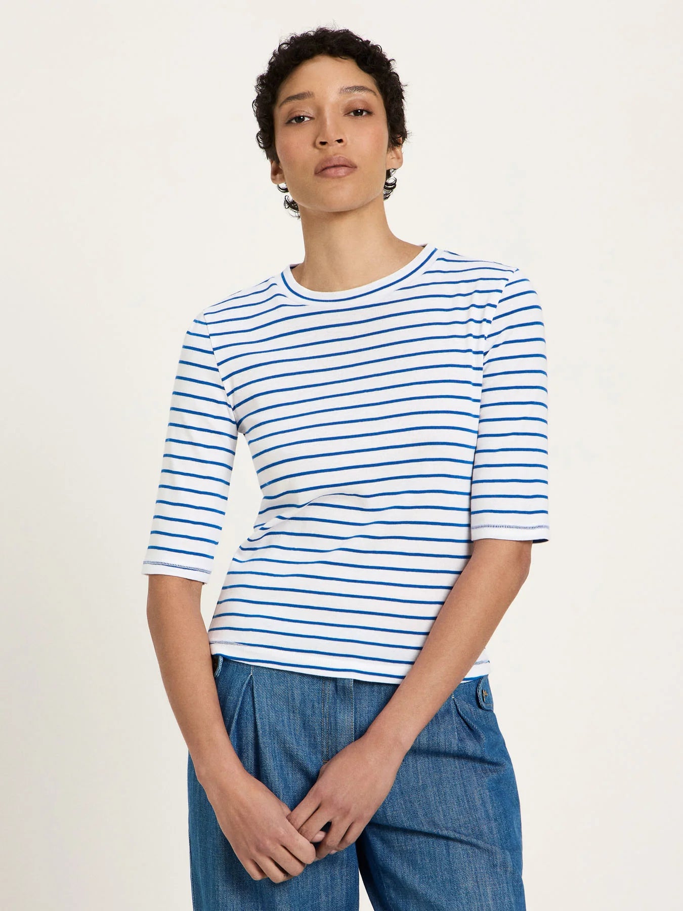 Lanius Halbarmshirt mit Streifen
