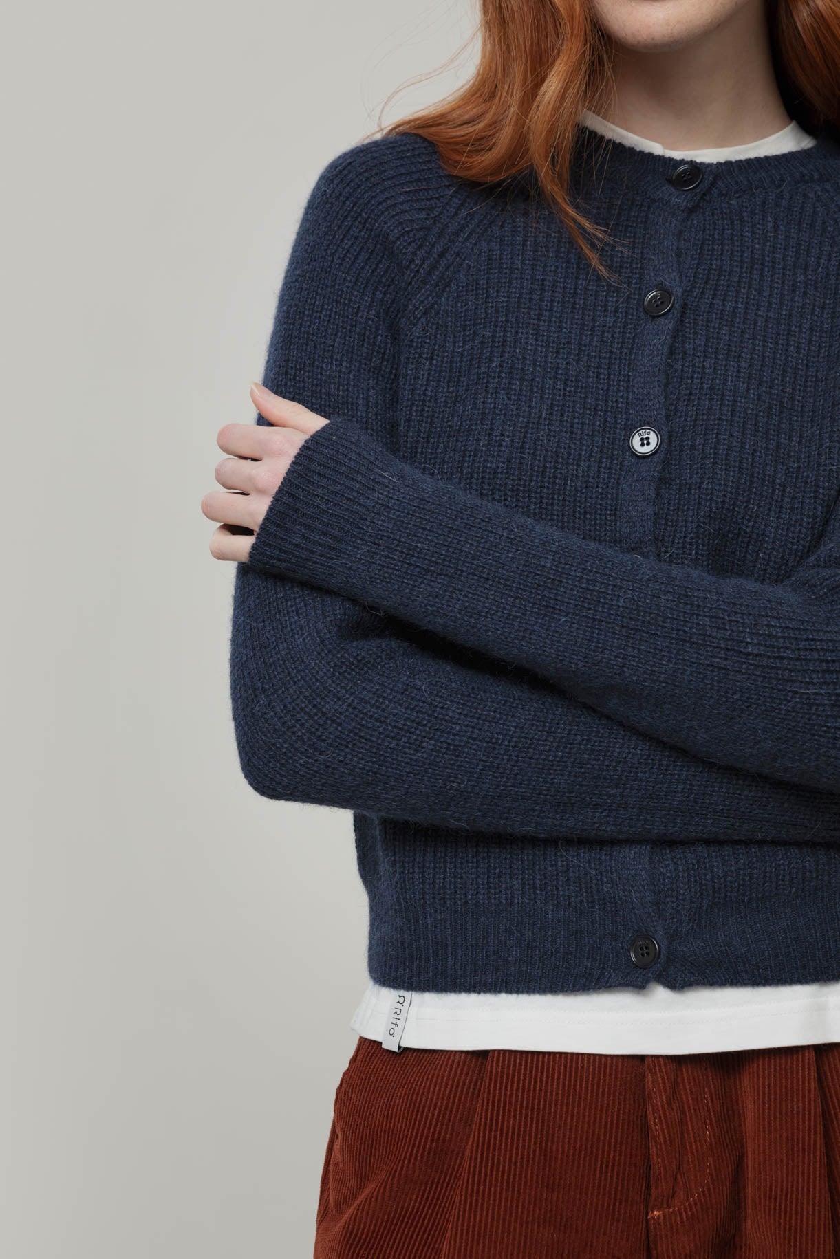Rifo Cardigan Vittoria aus recycelter Alpaka Wolle