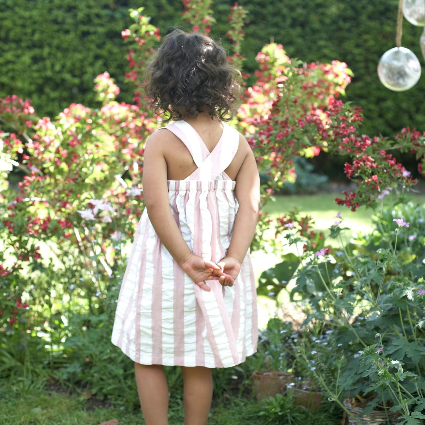 Pigeon Kleid Streifen Bio-Baumwolle