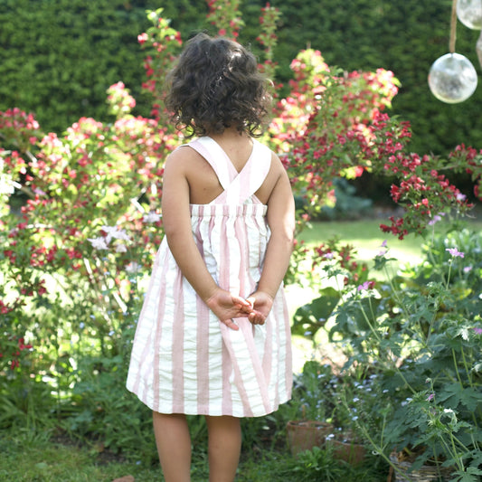 Pigeon Kleid Streifen Bio-Baumwolle