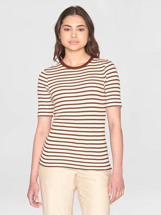 KnowledgeCotton Shirt striped rib
