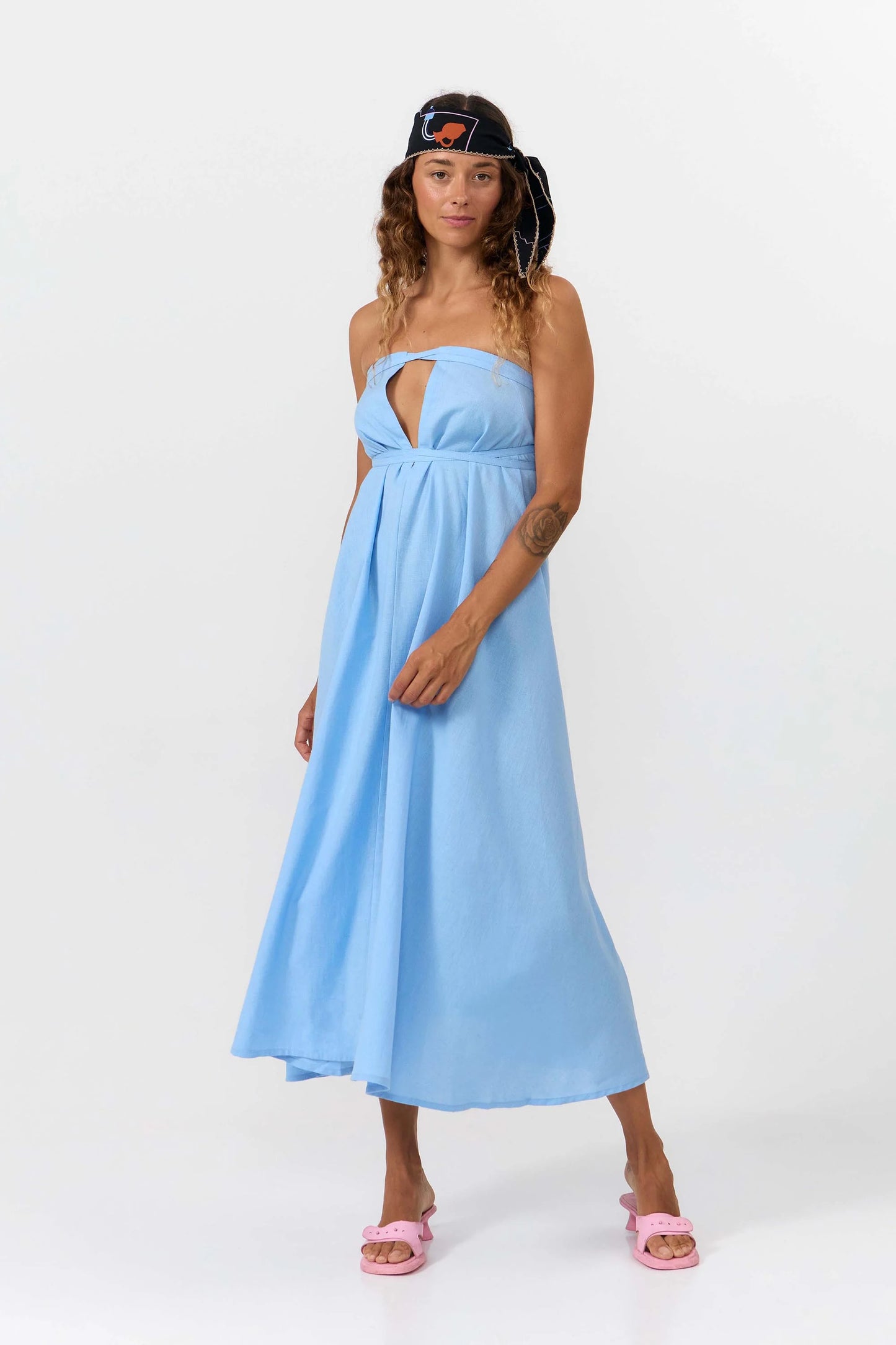 Suite 13 Kleid MP Midi Baumwoll-Leinen