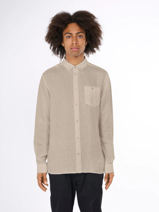 KnowledgeCotton Apparel Custom fit linen shirt